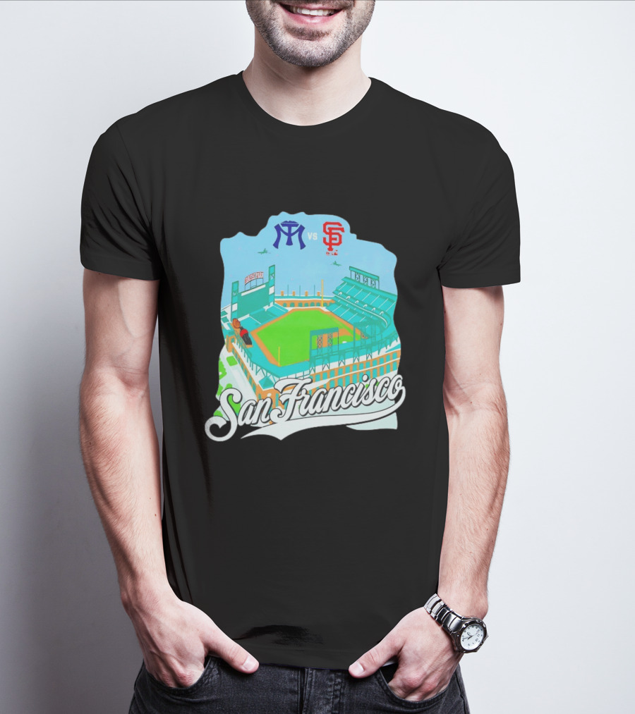 New York Mets VS San Francisco Giants Oracle Park San Francisco T-Shirt