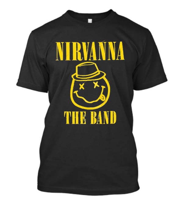 Nirvana Smiley Face Hat Logo The Band T-Shirt