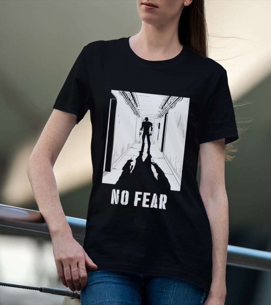 No Fear Redux Corridor Shadow Person Standing T-Shirt