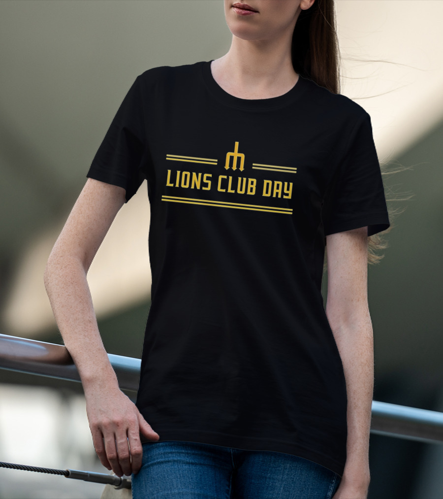 Lions Club Day Yellow Fork Symbol Celebration T-Shirt
