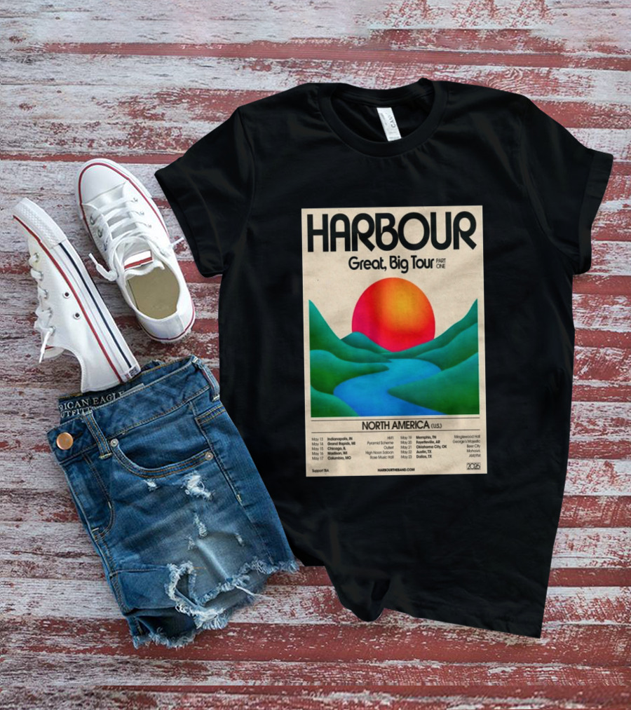 HARBOUR Great Big Tour Part One North America 2026 Dates And Locations T-Shirt