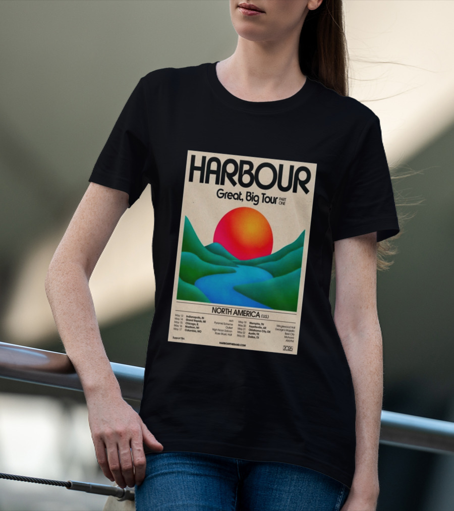 HARBOUR Great Big Tour Part One North America 2026 Dates And Locations T-Shirt