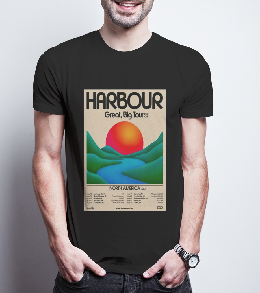 HARBOUR Great Big Tour Part One North America 2026 Dates And Locations T-Shirt