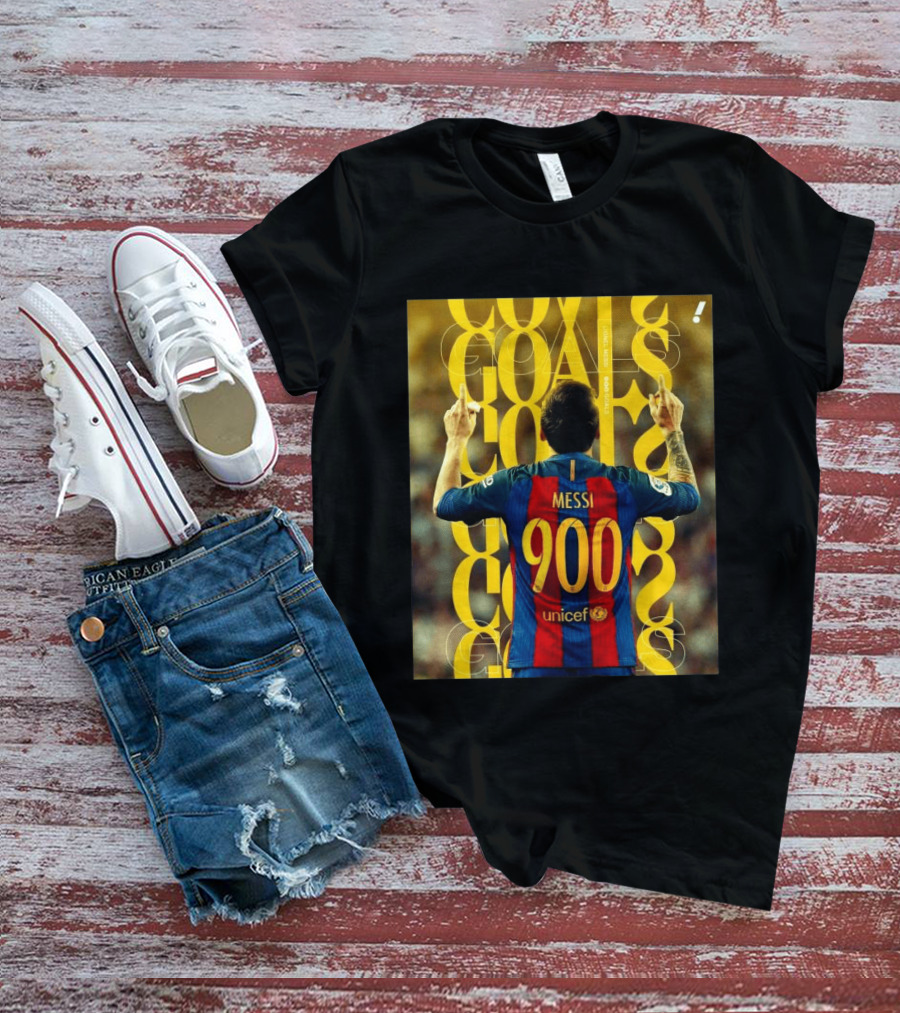 Messi 900 Goals Unicef Barcelona Jersey T-Shirt