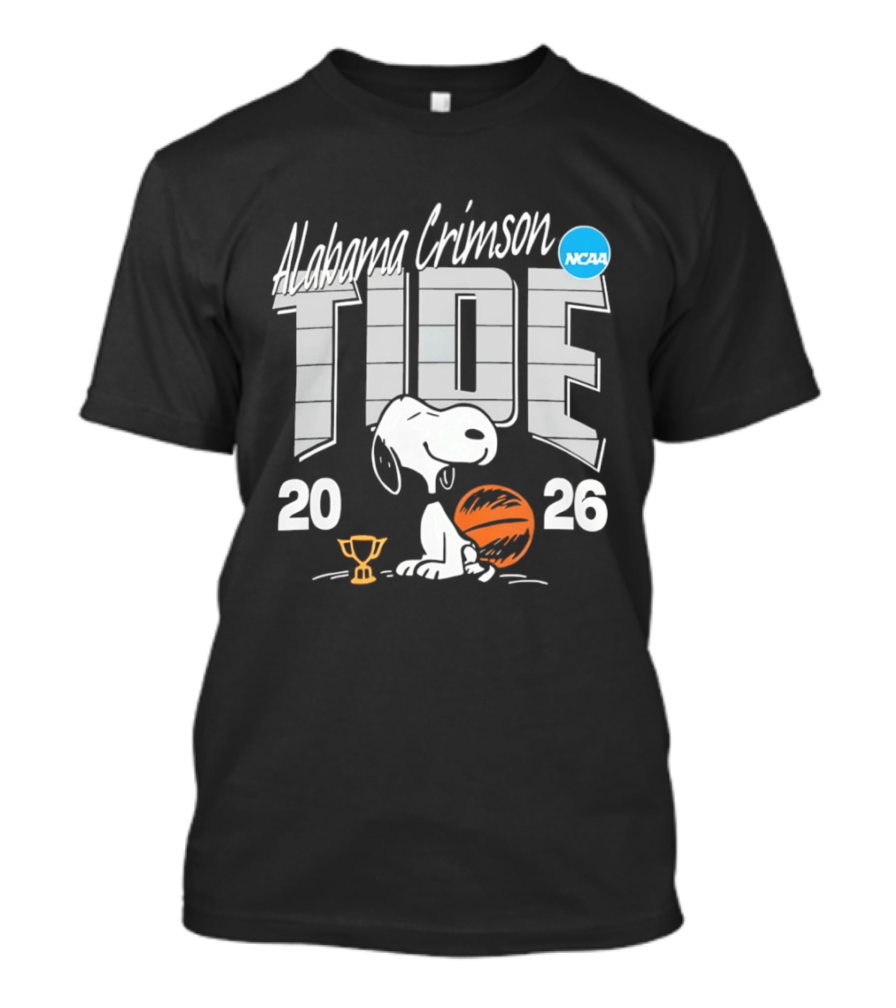 Alabama Crimson Tide Snoopy NCAA Basketball March Madness 2026 T-Shirt