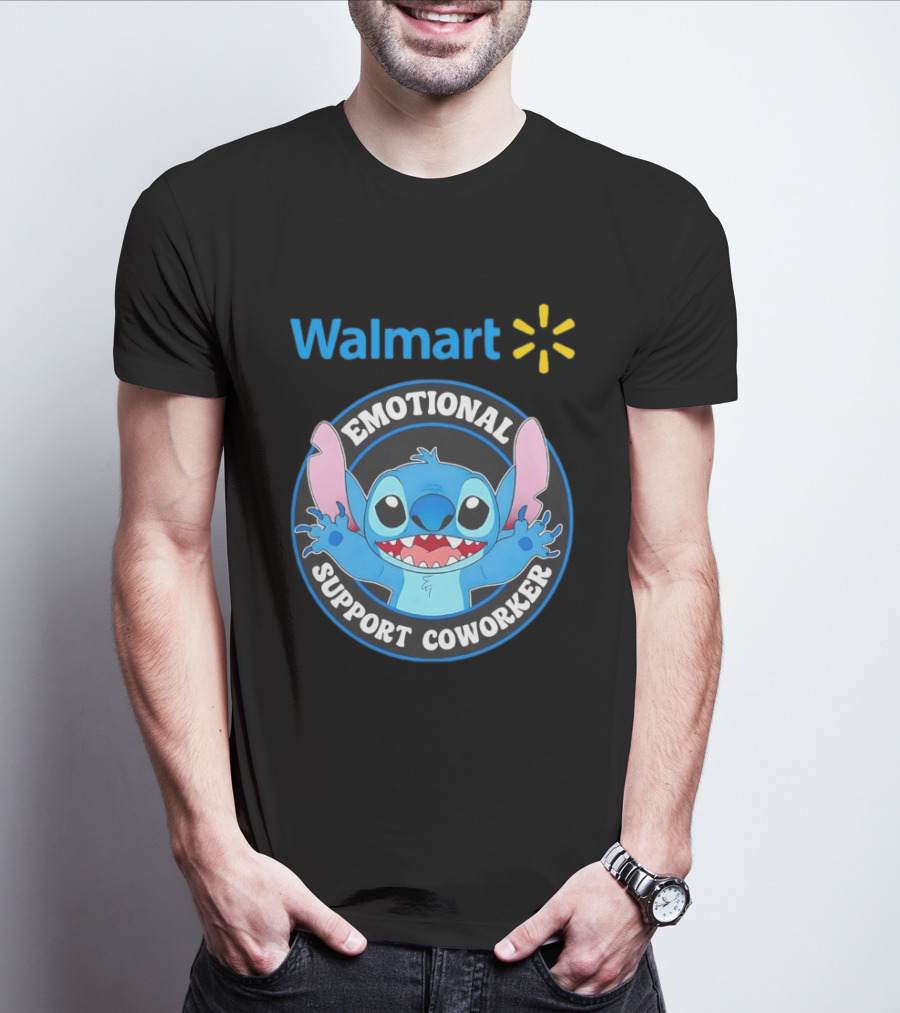 Walmart Stitch Emotional Support Coworker T-Shirt