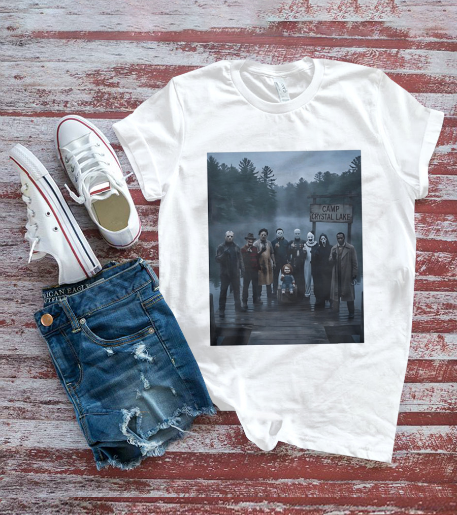 Chucky Horror Camp Crystal Lake Jason Freddy Michael Myers Scream T-Shirt