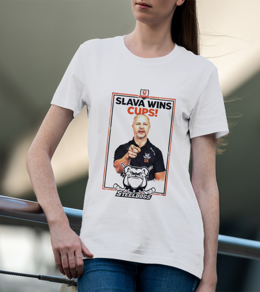 Sheffield Steeldogs Hockey Slava Wins Cups T-Shirt