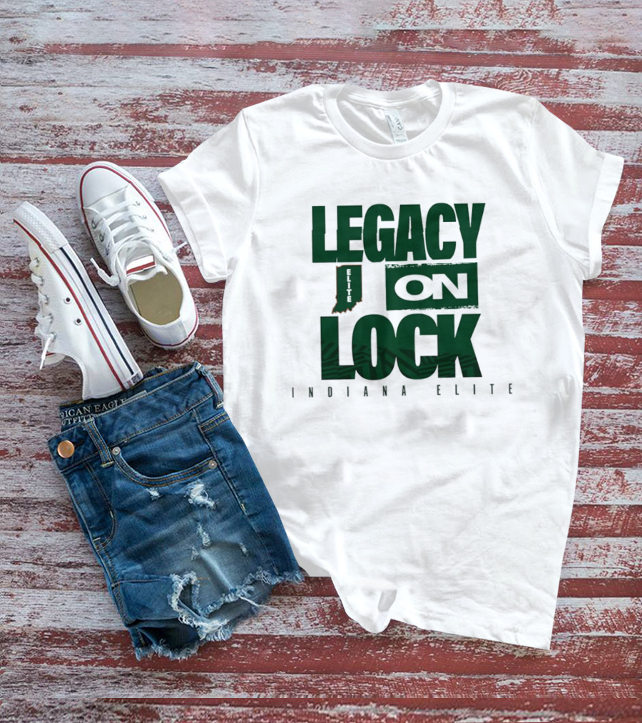 Legacy On Lock Indiana Elite Basketball State Pride T-Shirt