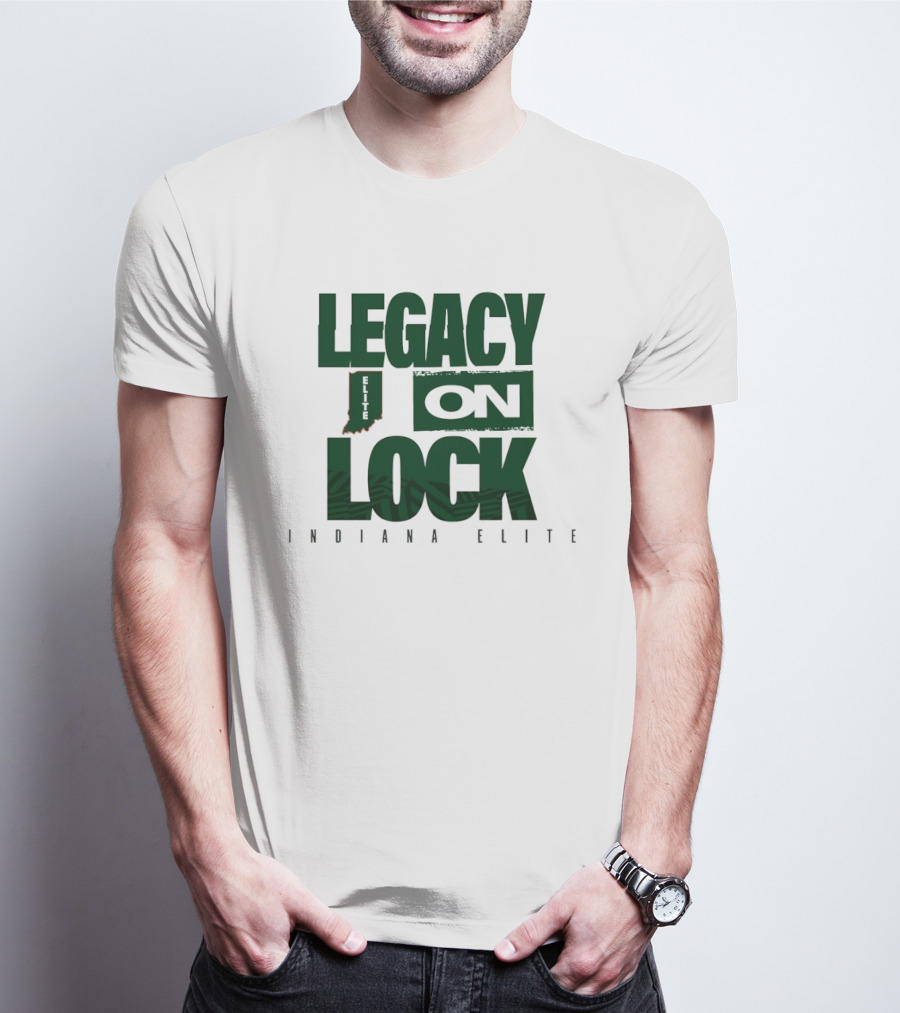 Legacy On Lock Indiana Elite Basketball State Pride T-Shirt