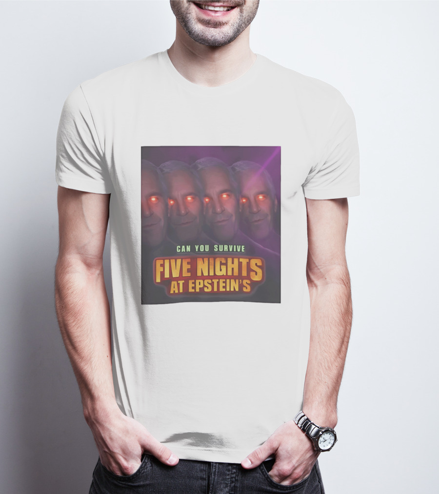 Five Nights At Epstein's Can You Survive Imagery With Glowing Eyes T-Shirt