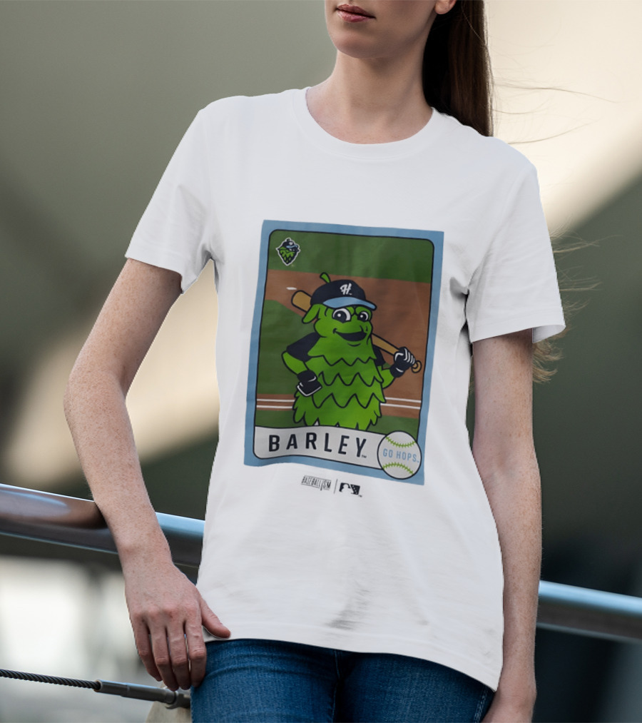 Hillsboro Hops Barley Go Hops Baseball T-Shirt