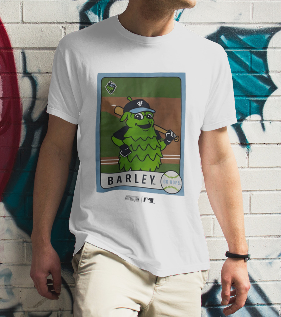 Hillsboro Hops Barley Go Hops Baseball T-Shirt