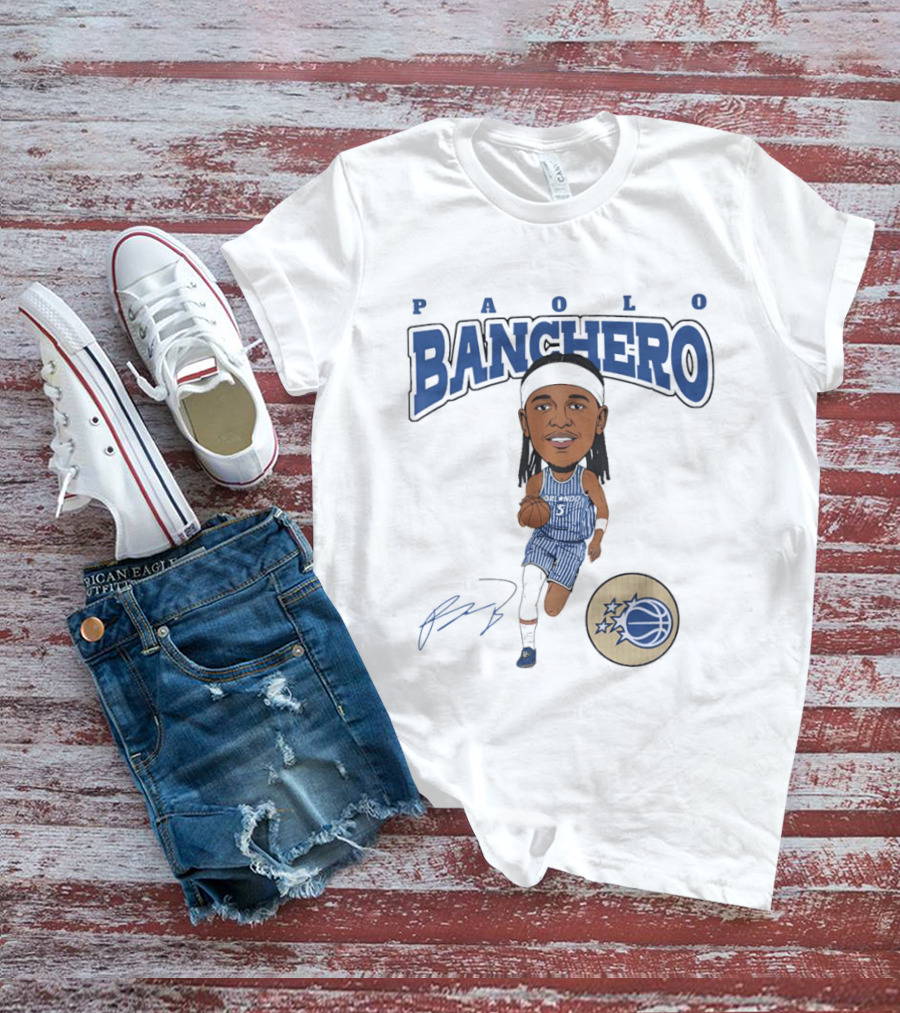 Paolo Banchero Orlando Magic Basketball Player Cartoon T-Shirt
