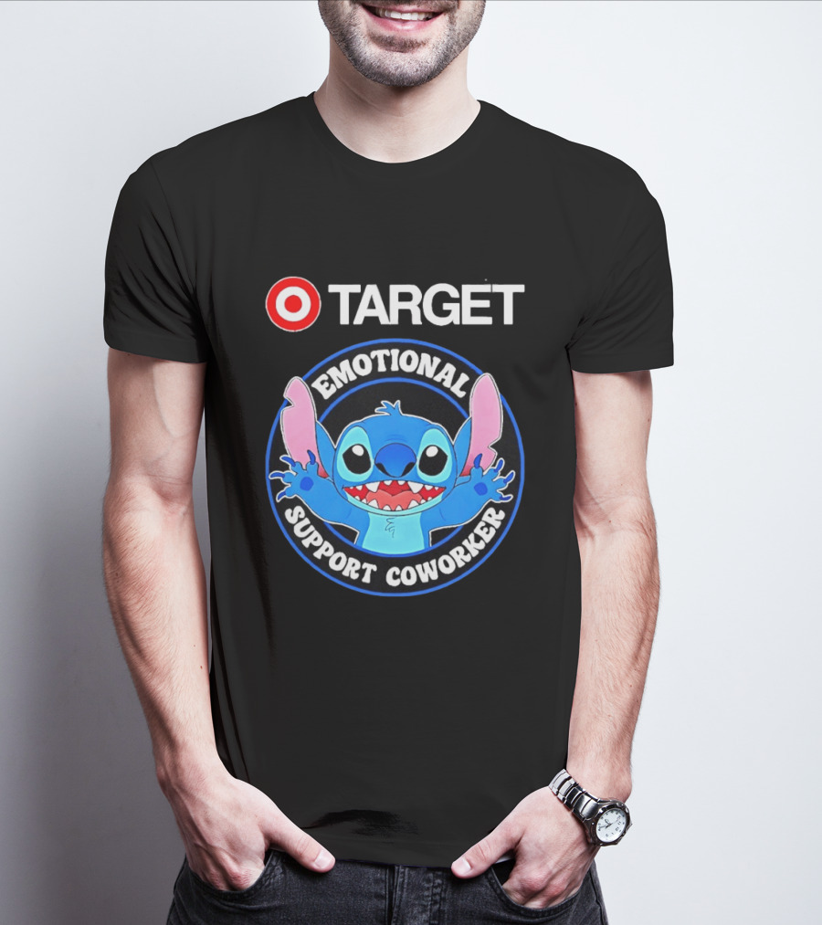 Target Happy Stitch Emotional Support Coworker T-Shirt