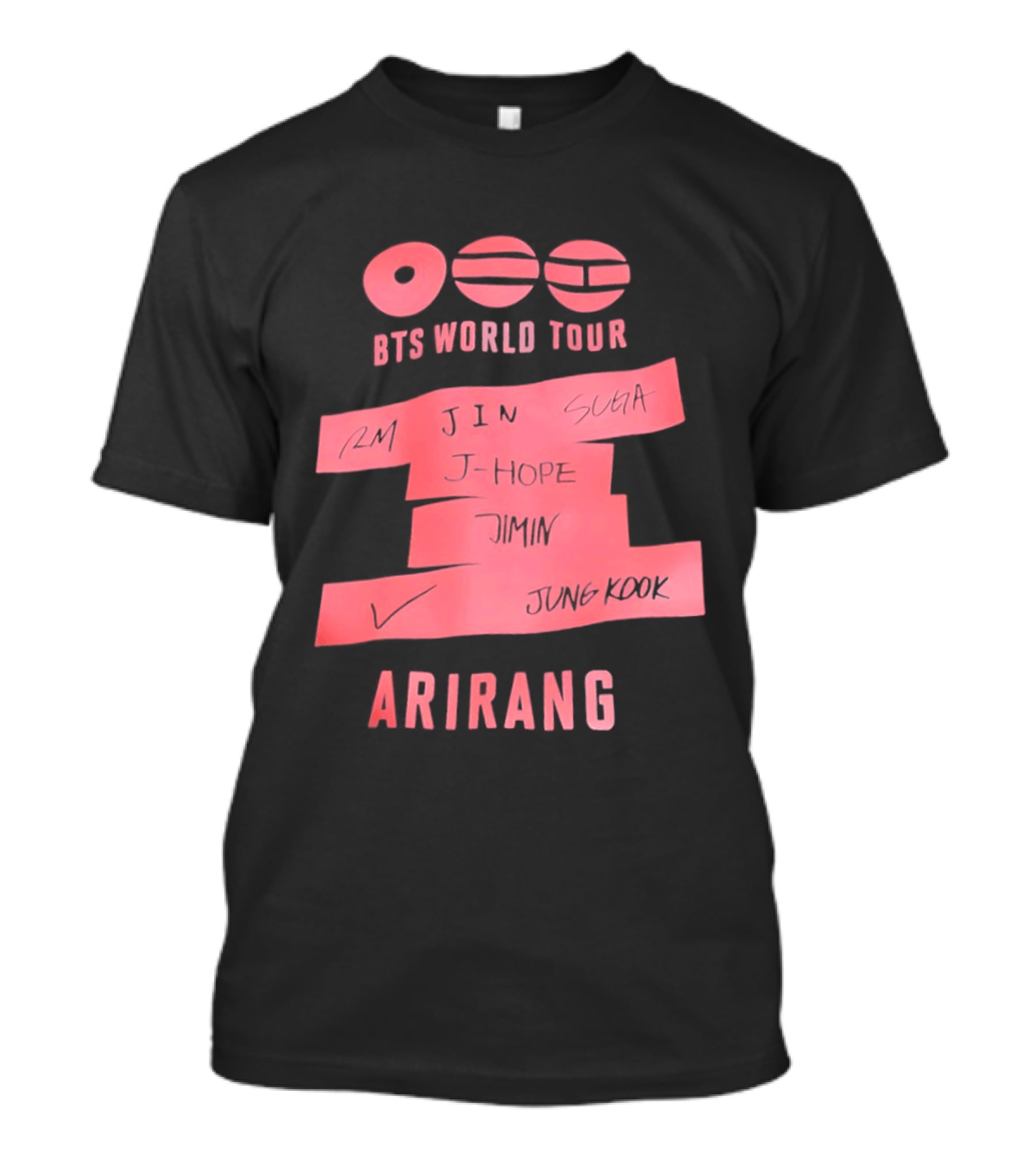 BTS World Tour 2026 Arirang Jimin Suga Jin J Hope Jungkook RM V T-Shirt