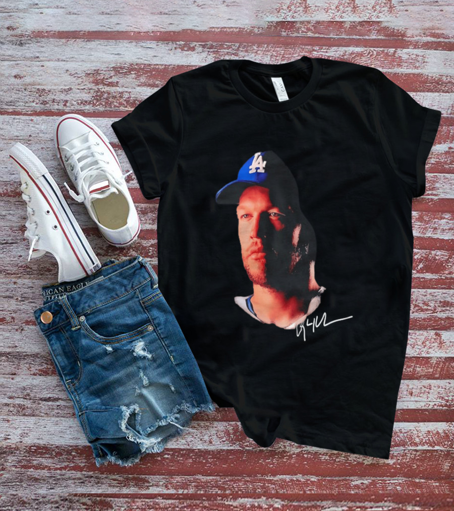 Clayton Kershaw LA Dodgers Baseball Cap Image T-Shirt