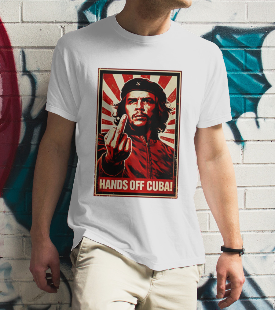 Che Guevara Hands Off Cuba Middle Finger Iconic Image T-Shirt