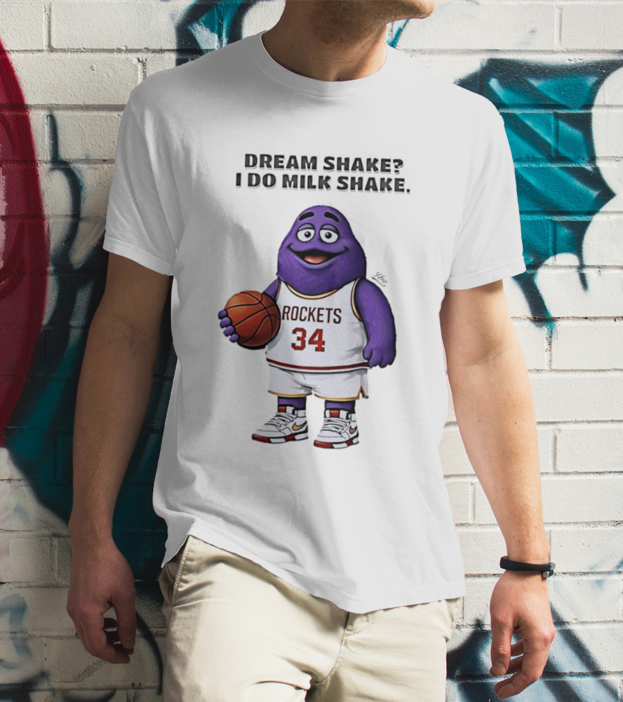 Dream Shake Rockets Basketball 34 Milk Shake Grimace T-Shirt