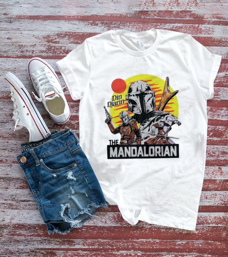 The Mandalorian Din Djarin Star Wars Retro Comic T-Shirt