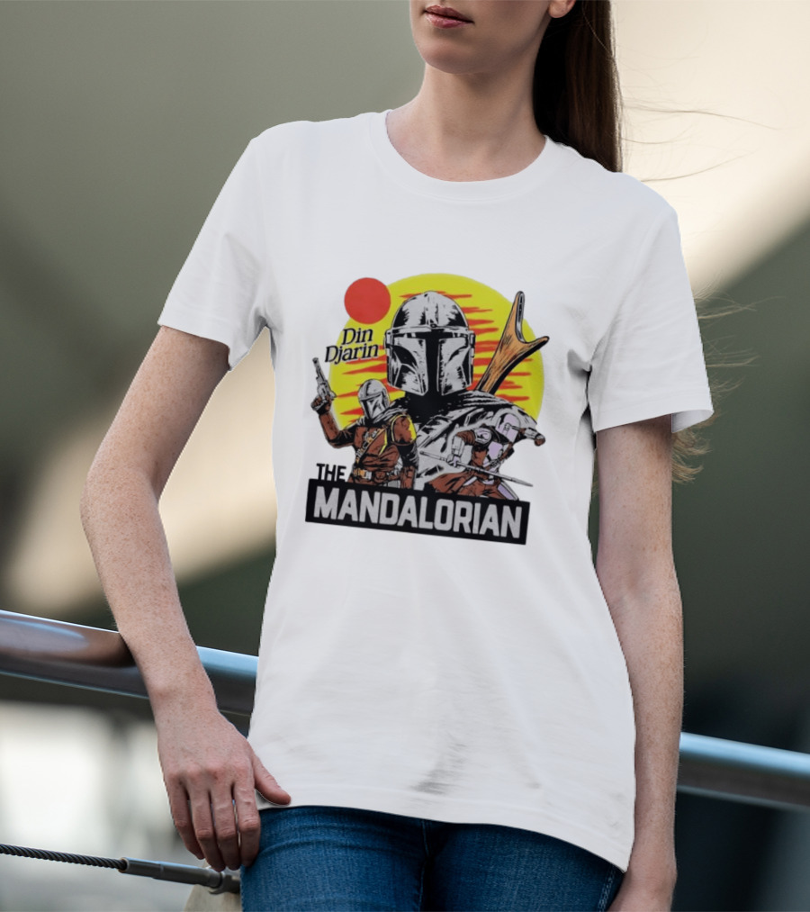 The Mandalorian Din Djarin Star Wars Retro Comic T-Shirt
