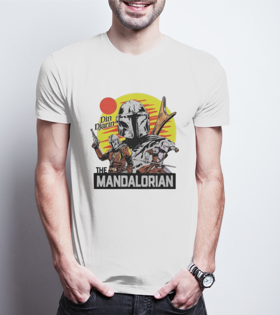 The Mandalorian Din Djarin Star Wars Retro Comic T-Shirt