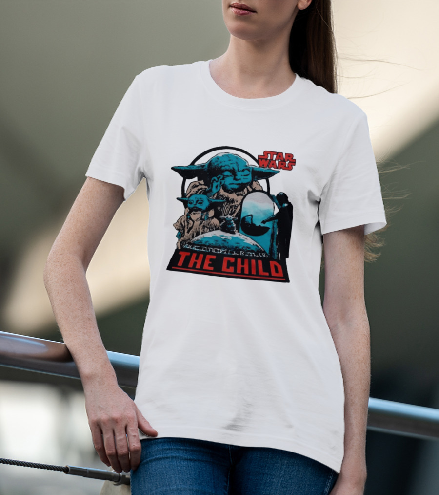 Star Wars The Mandalorian Grogu The Child Retro Comic T-Shirt