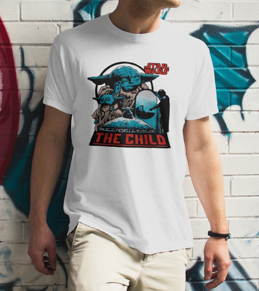 Star Wars The Mandalorian Grogu The Child Retro Comic T-Shirt