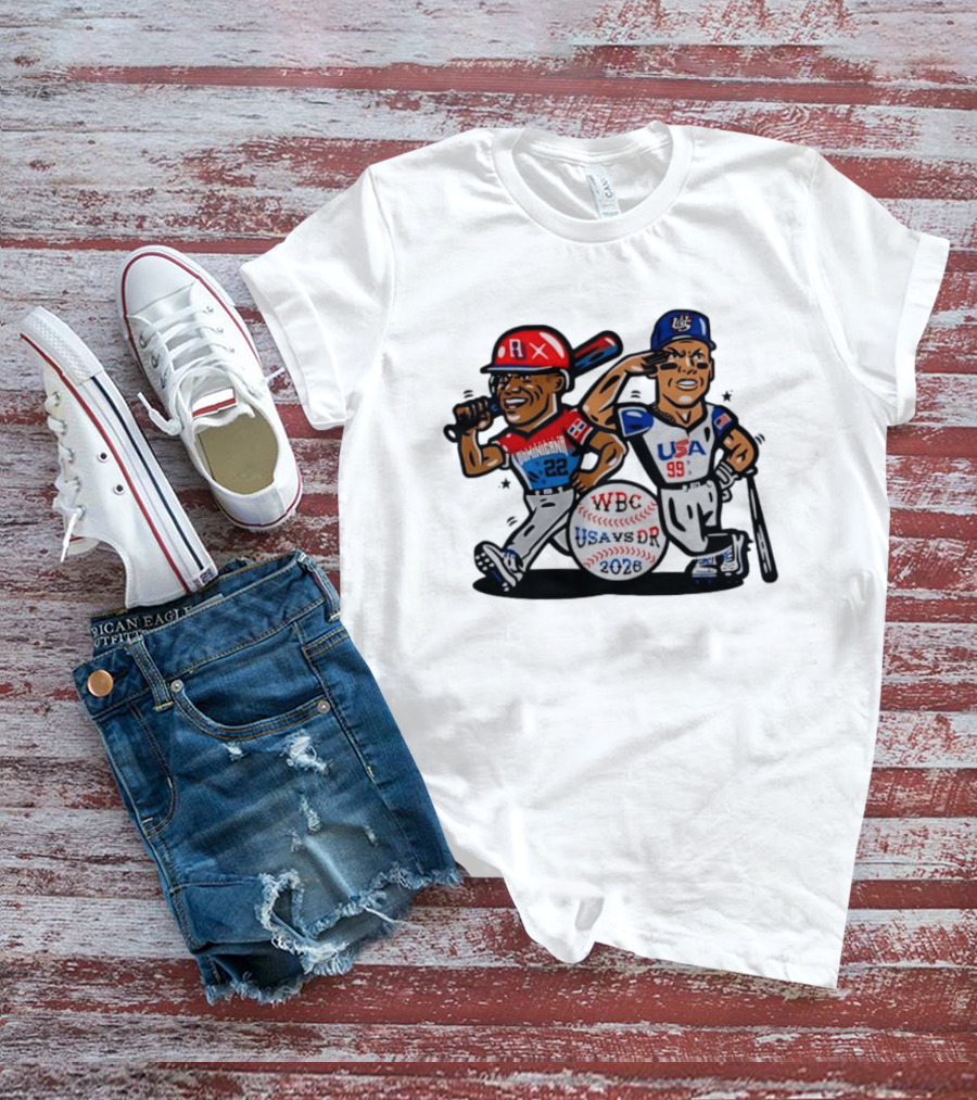 WBC Baseball 2026 USA Vs DR Dominicana 22 USA 99 T-Shirt