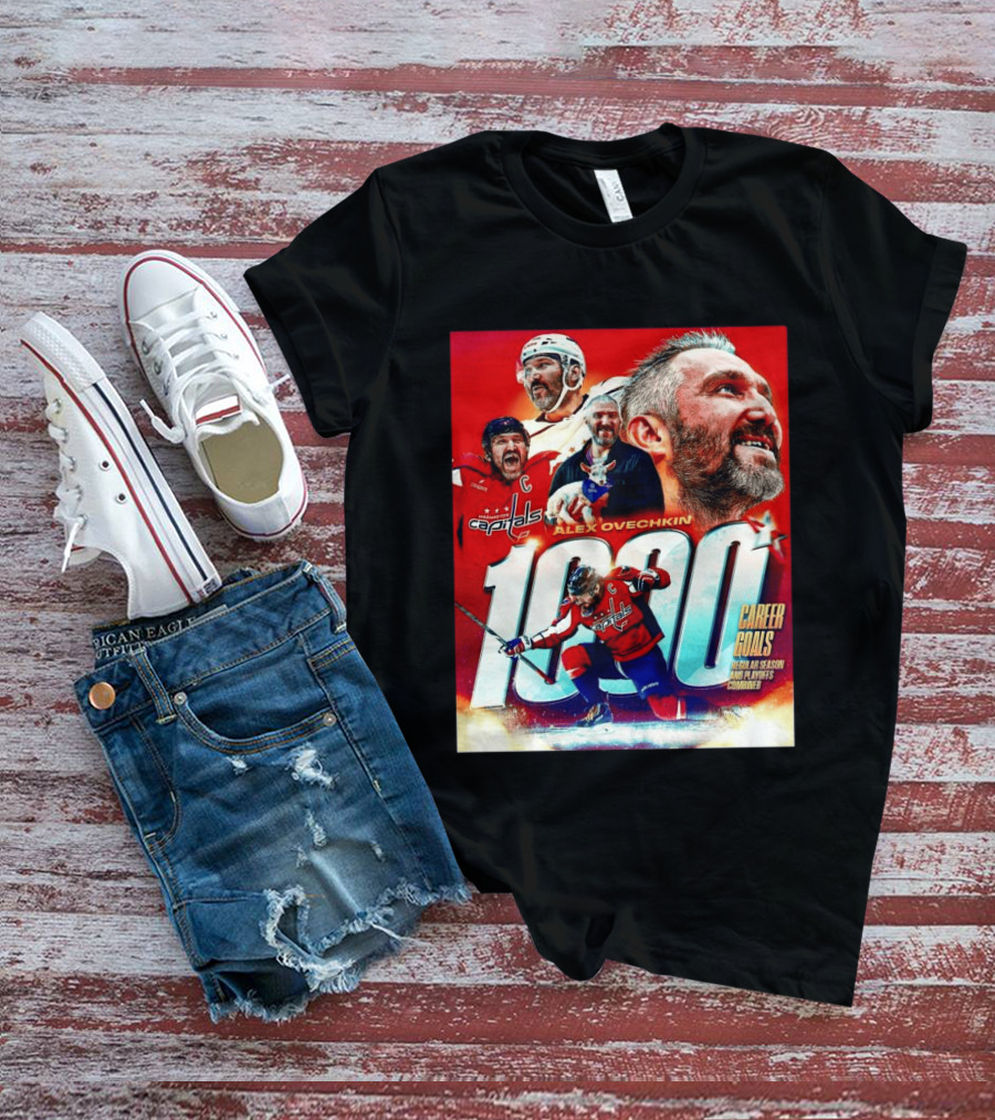 Alex Ovechkin Capitals 1000 Career Goals Iconic NHL T-Shirt