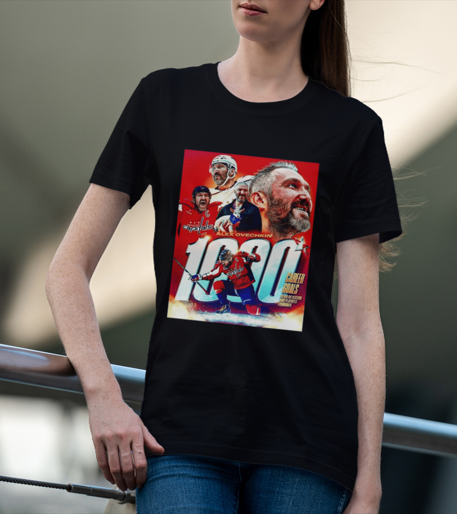 Alex Ovechkin Capitals 1000 Career Goals Iconic NHL T-Shirt