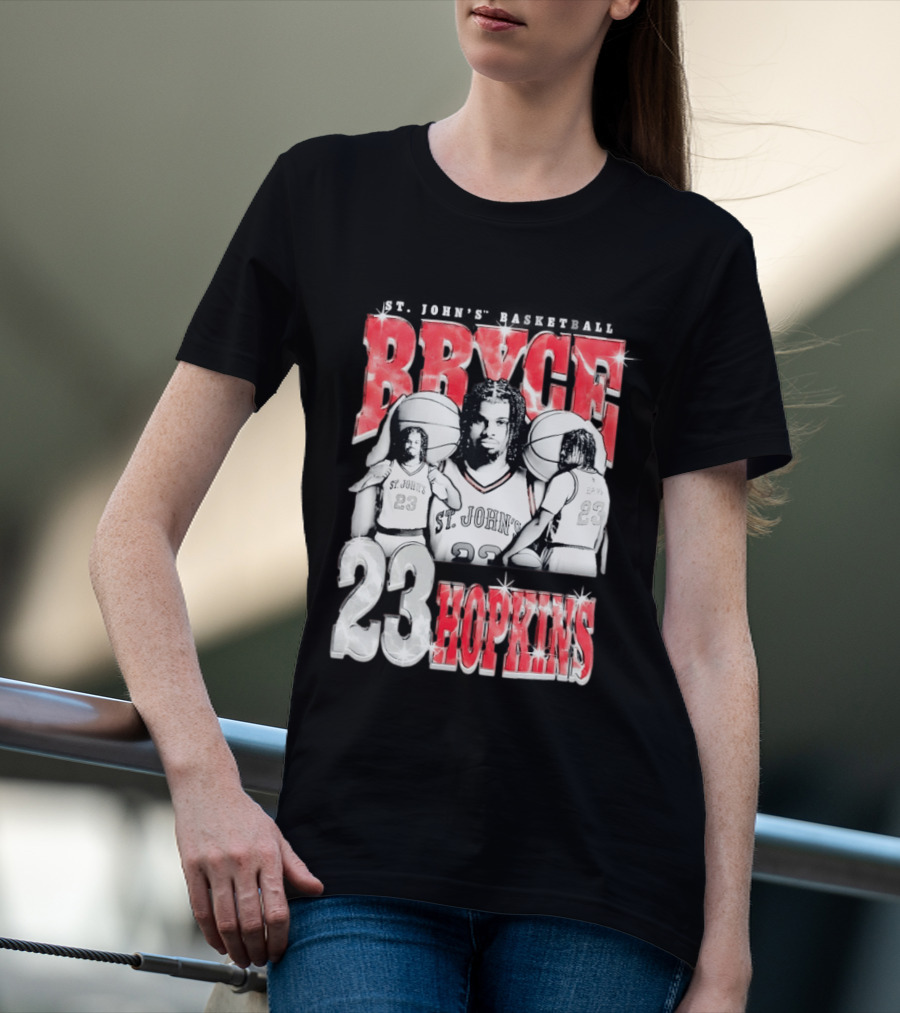 Bryce Hopkins St John's Basketball 23 Red Storm T-Shirt