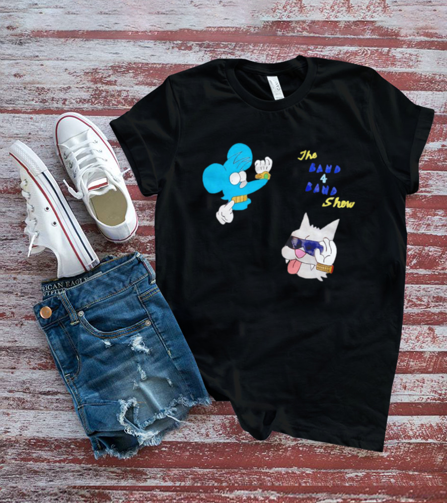 The Itchy And Scratchy Band 4 Band Show Cartoon Characters T-Shirt