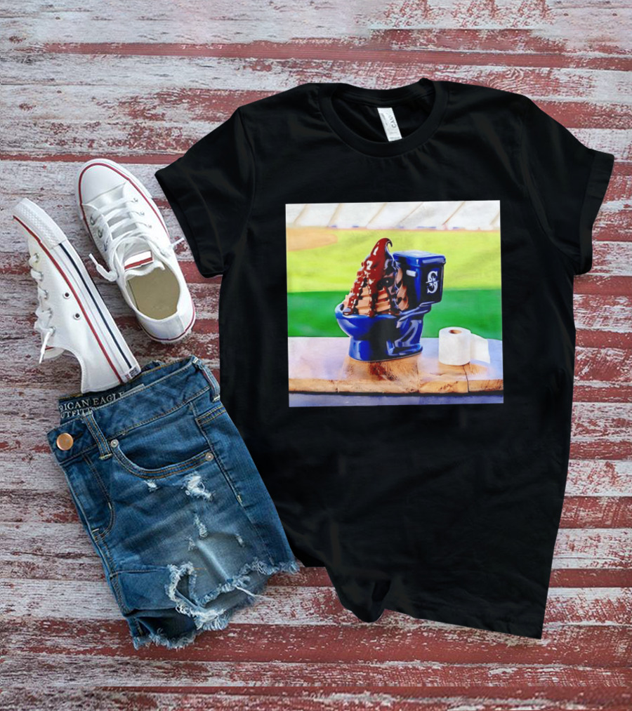 Mariners Big Dumper Sundae Chocolate Ice Cream Toilet Stadium T-Shirt