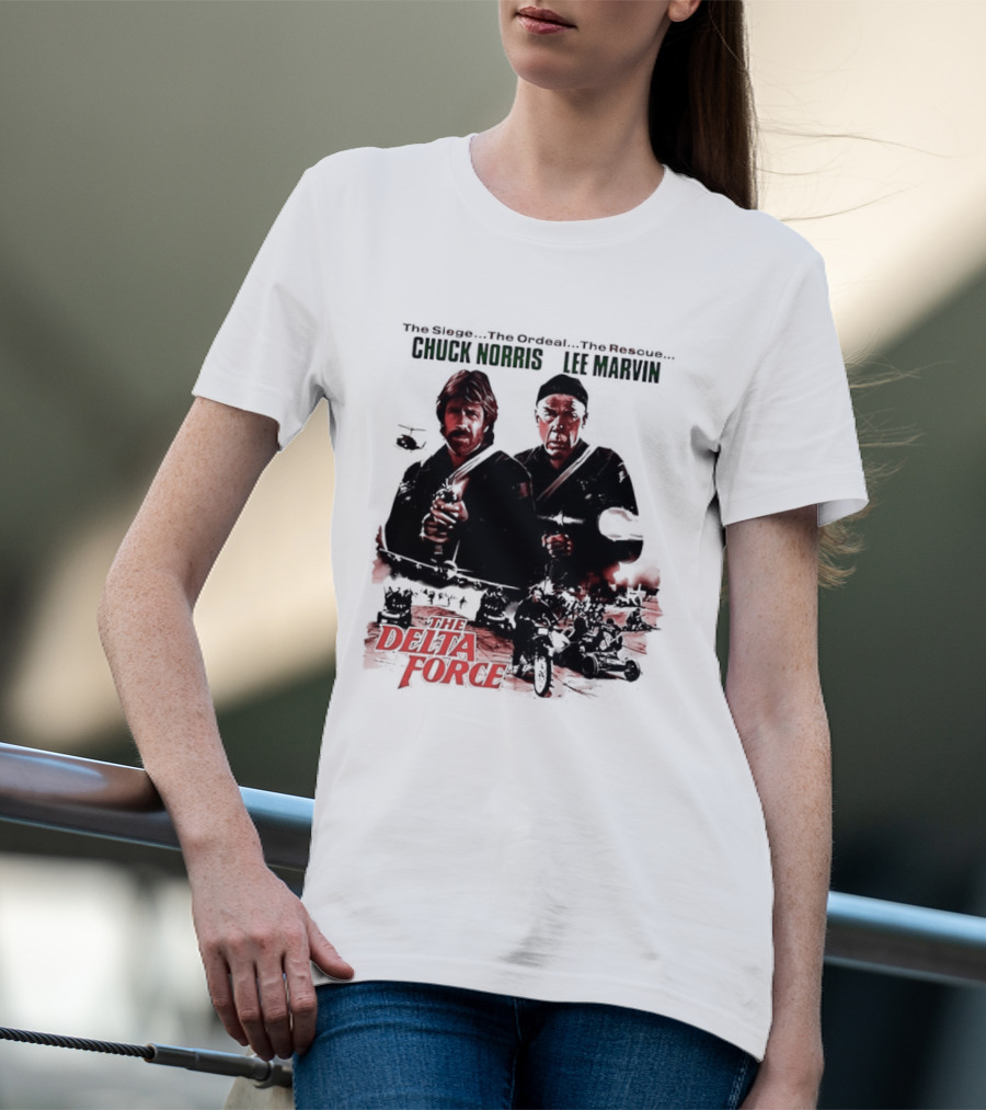 The Delta Force 1986 Chuck Norris Lee Marvin Movie T-Shirt