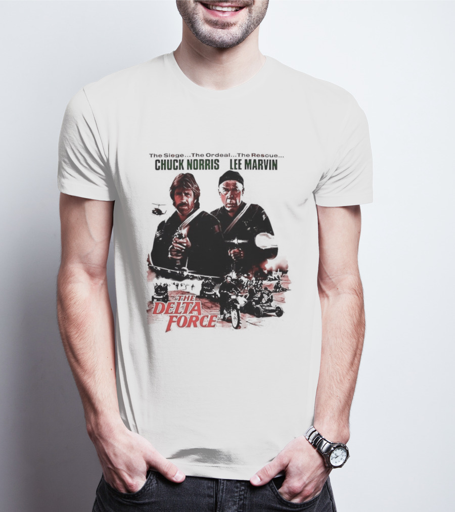 The Delta Force 1986 Chuck Norris Lee Marvin Movie T-Shirt