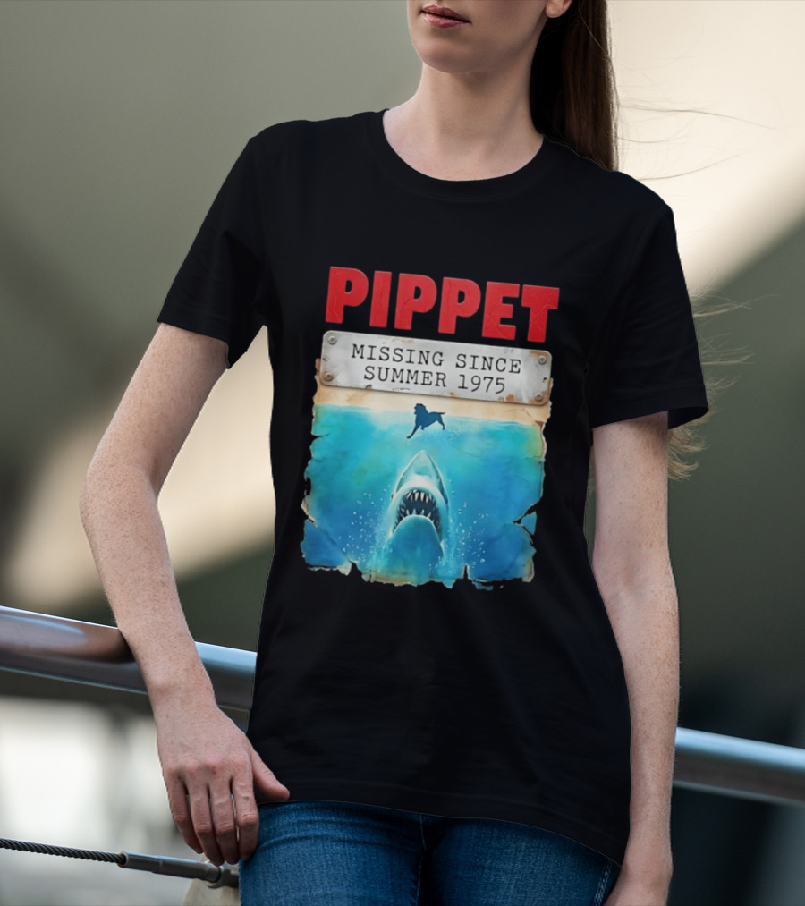 Pippet Missing Since Summer 1975 Shark Attack Scene T-Shirt
