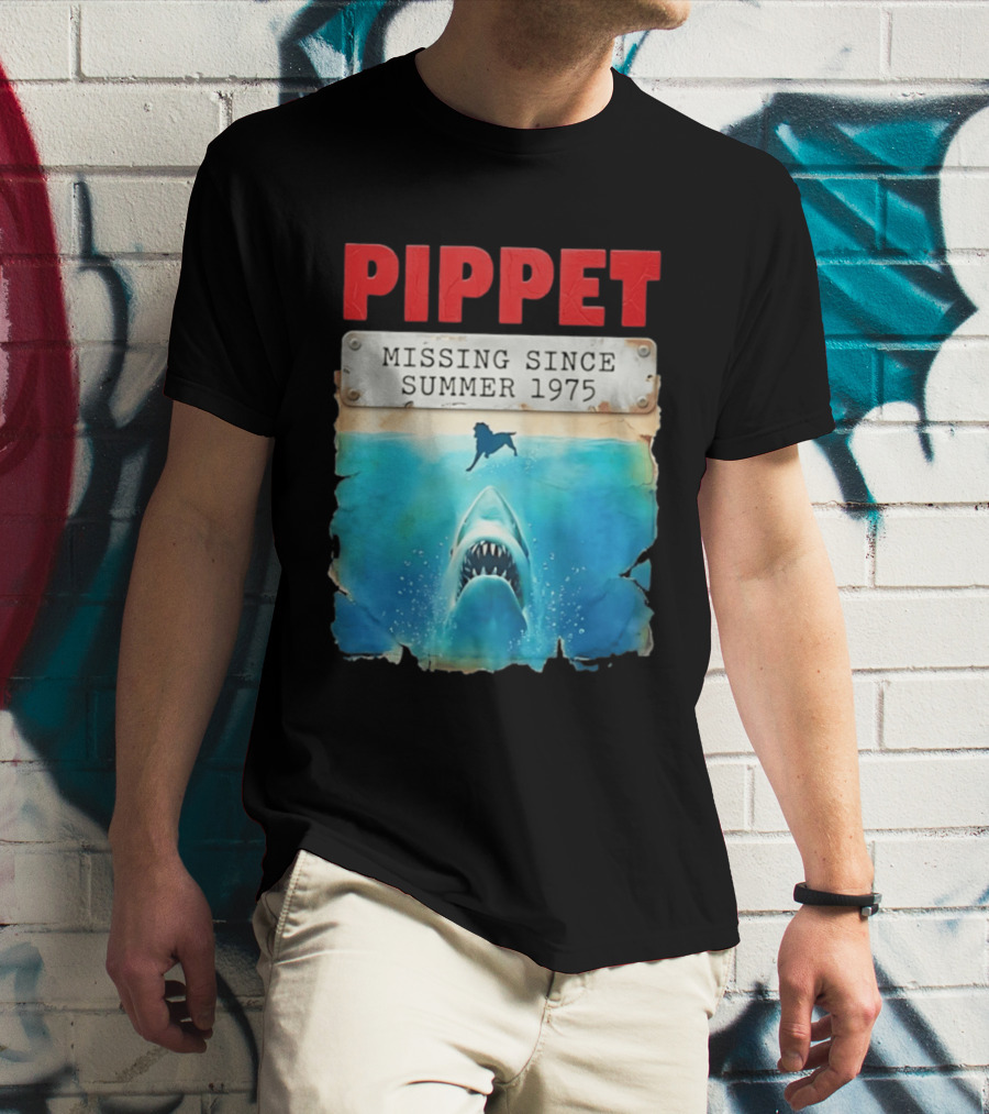 Pippet Missing Since Summer 1975 Shark Attack Scene T-Shirt