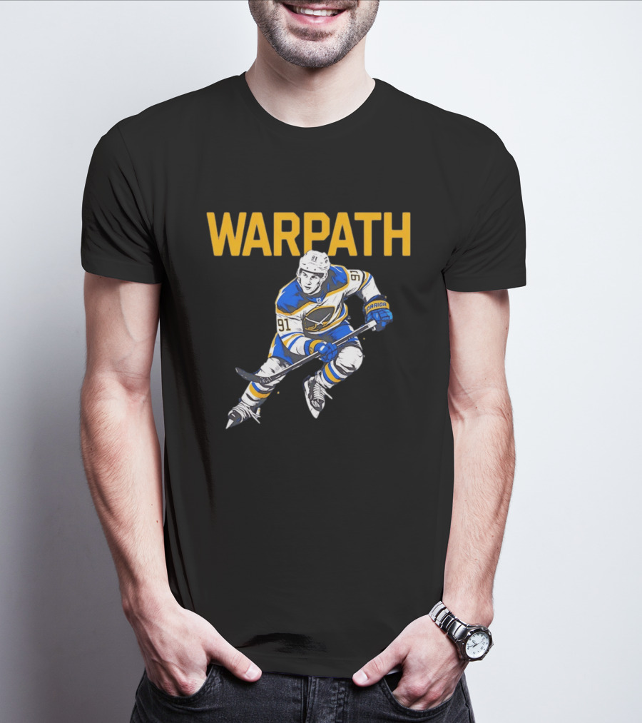 Warpath Josh Doan 91 Buffalo Sabres Hockey T-Shirt