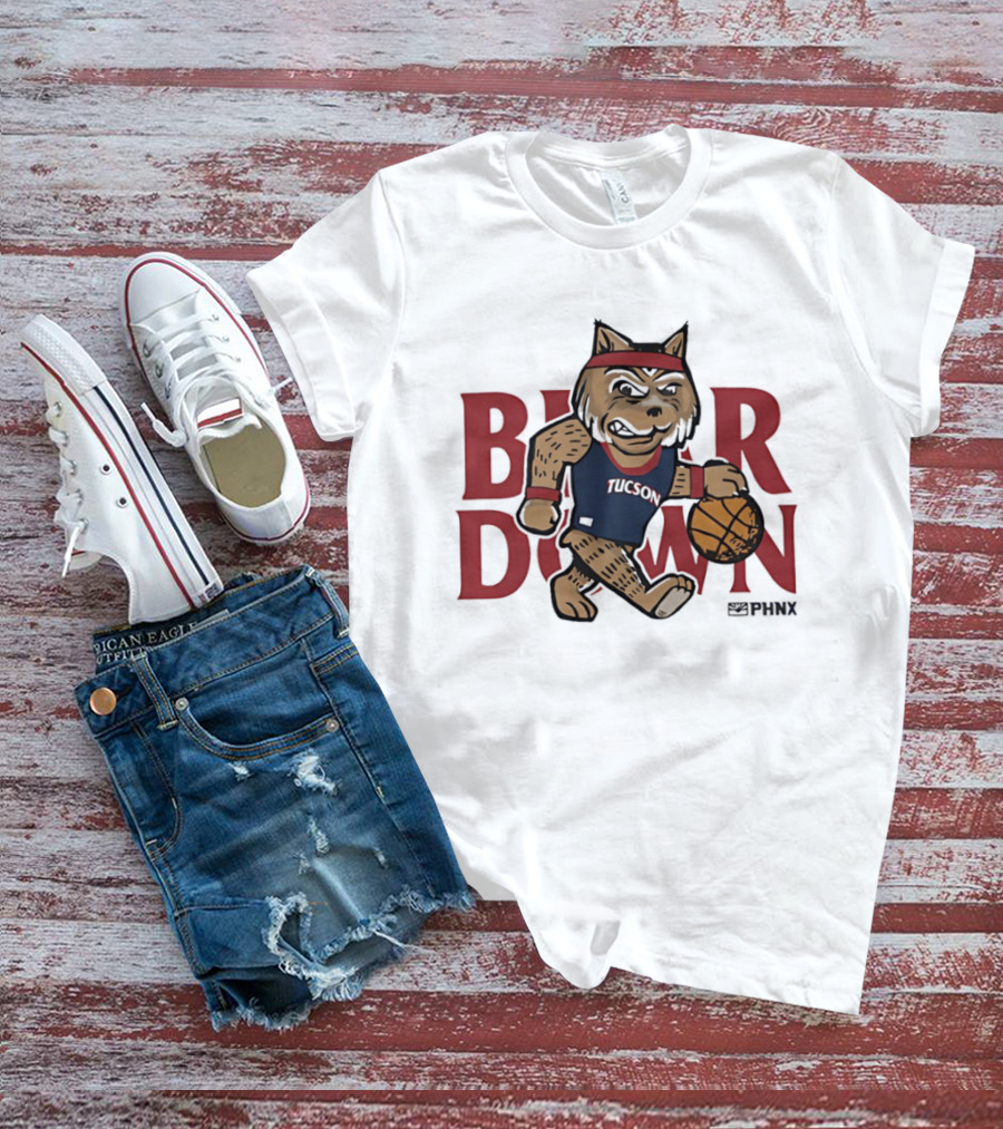 Arizona Wildcats Basketball Bear Down PHNX Tucson Jersey T-Shirt