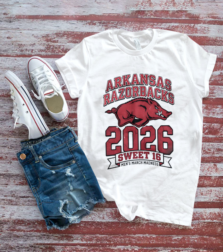Arkansas Razorbacks 2026 Sweet 16 Men's March Madness T-Shirt