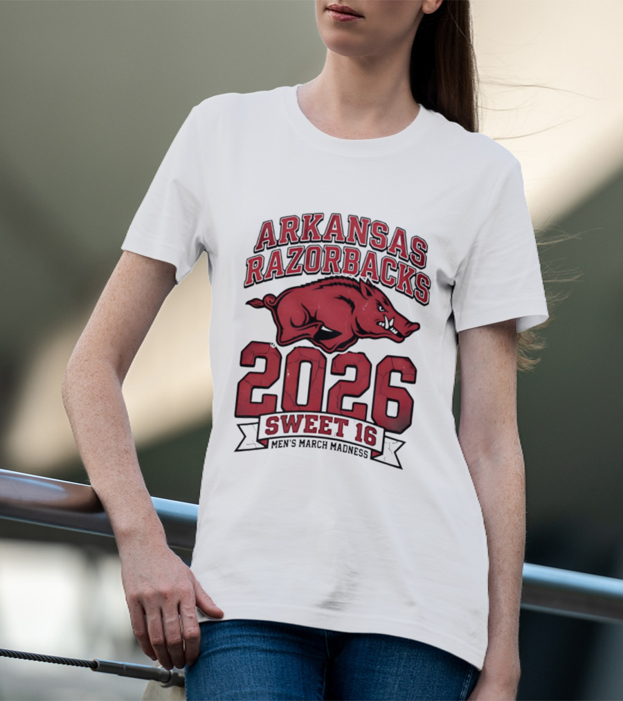 Arkansas Razorbacks 2026 Sweet 16 Men's March Madness T-Shirt