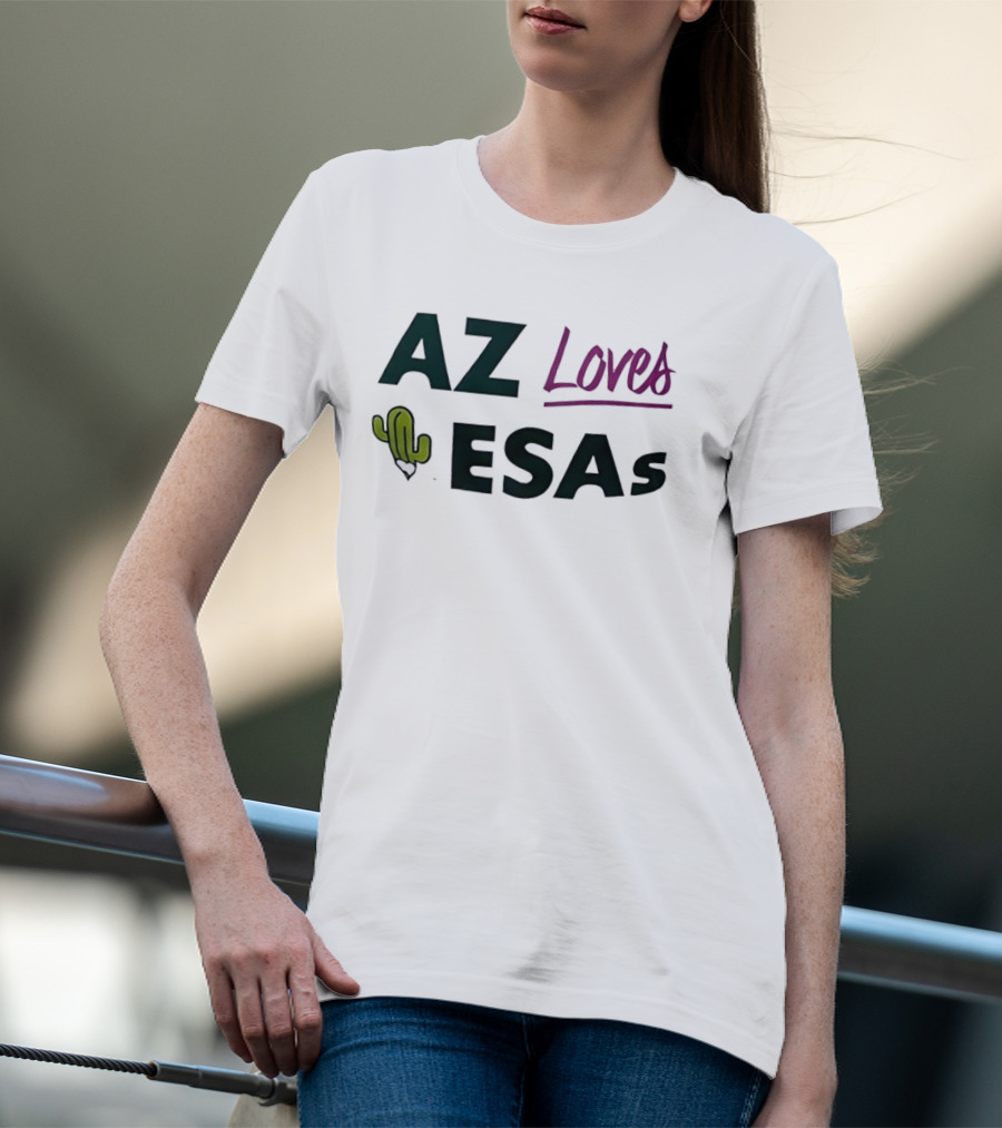 AZ Loves ESAs Cactus Heart T-Shirt