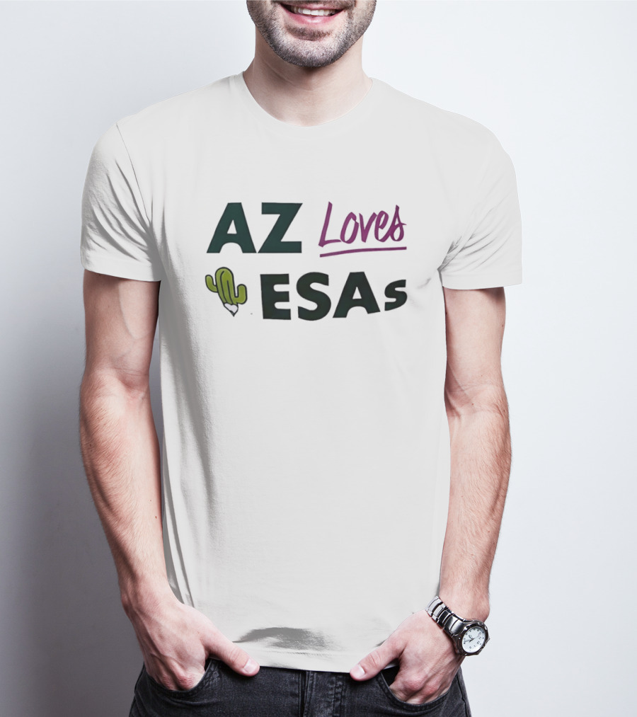 AZ Loves ESAs Cactus Heart T-Shirt