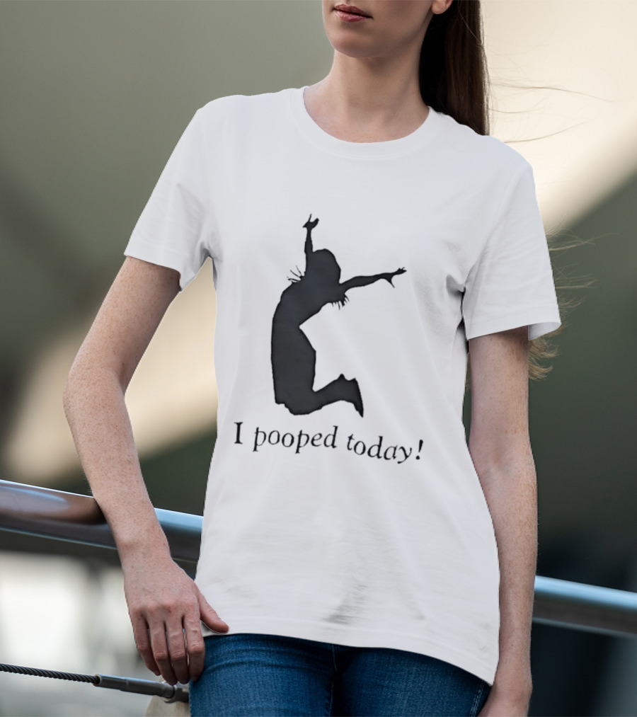 I Pooped Today Jumping Silhouette Celebration T-Shirt