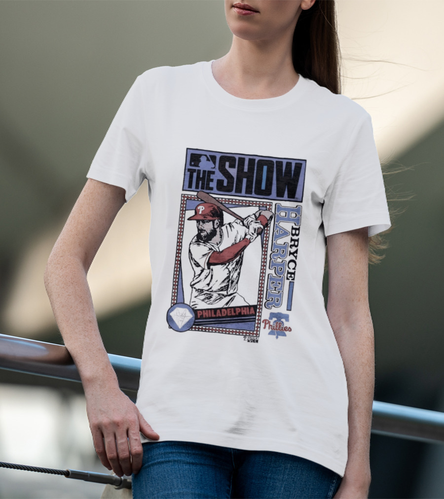 The Show Bryce Harper Philadelphia Phillies MLB Caricature T-Shirt