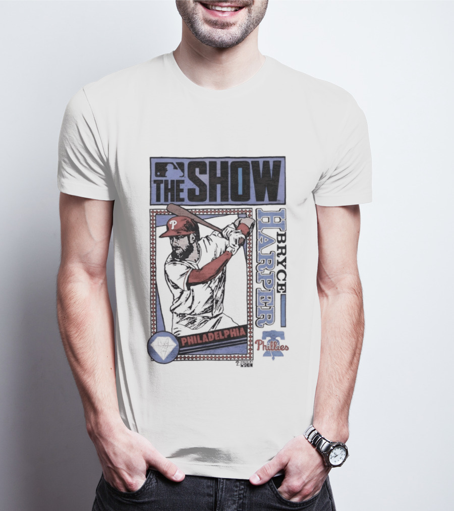 The Show Bryce Harper Philadelphia Phillies MLB Caricature T-Shirt