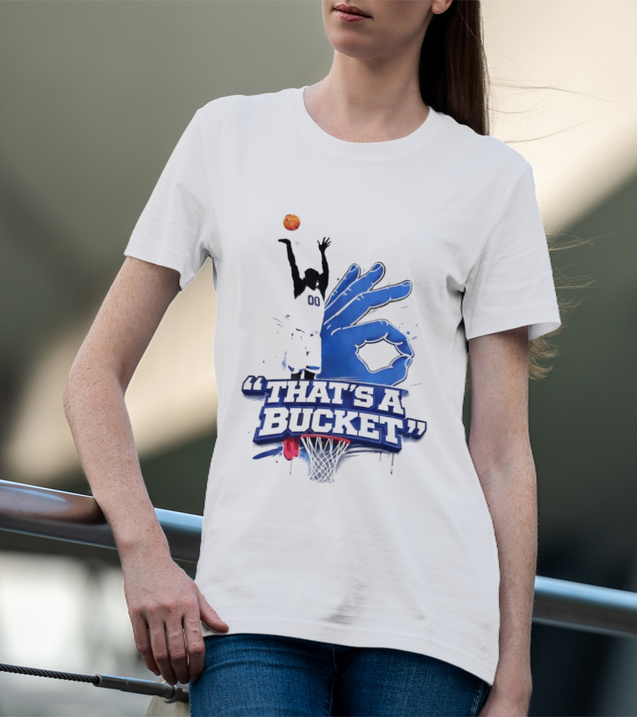 00 That's A Bucket Basketball Shot Gesture T-Shirt