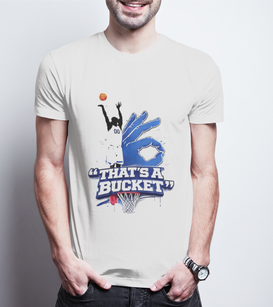 00 That's A Bucket Basketball Shot Gesture T-Shirt
