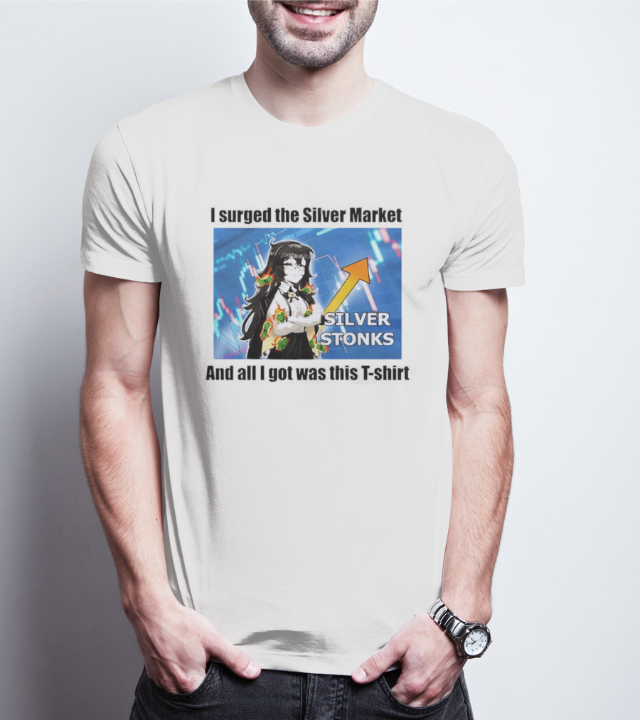 Grimmi 2026 Silver Stonks Crashed The Market With Business Insight T-Shirt